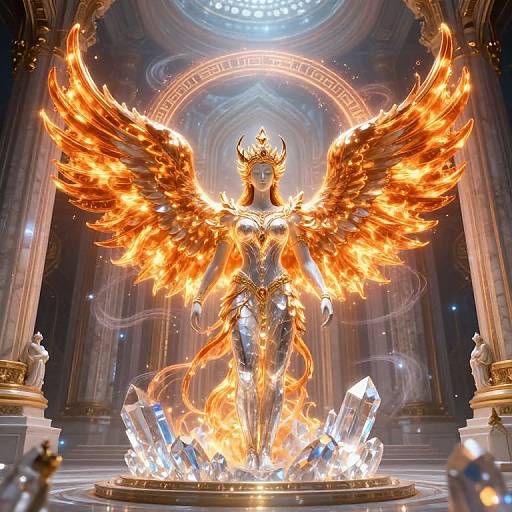 Cherubim Guarding Celestial Crystal Temple