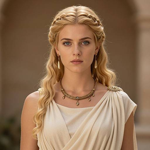 Realistic Ancient Roman Girl Portrait