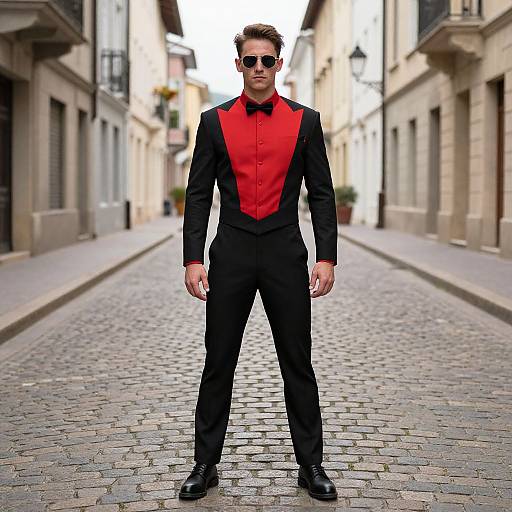 Man in Black and Red Umpattire