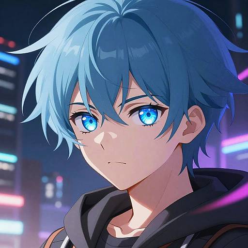 Icy Blue Eyes Anime Character