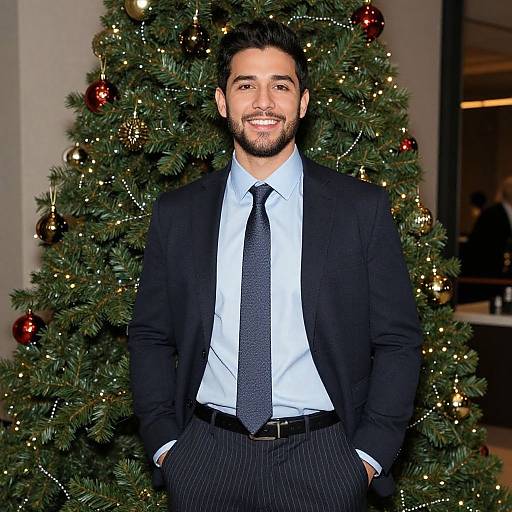 Casual Male at Holiday Party