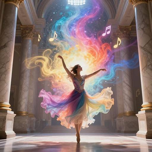 Celestial Ballet of Vibrant Hues