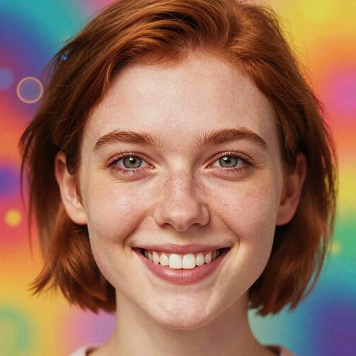 Smiling Young Woman with Ginger Hair