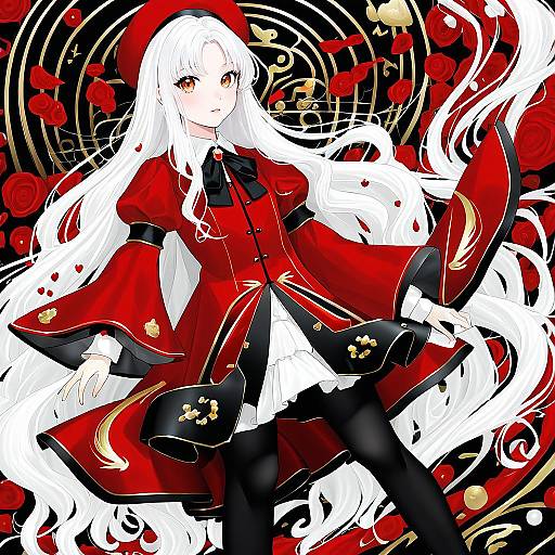 Illustration of Caren hortensia (amor caren), fate (series) in the style of Tem10