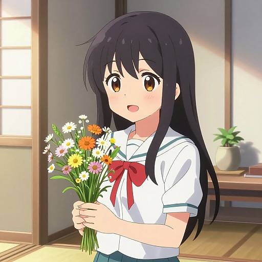 Cheerful Imouto in Cozy Japanese Home