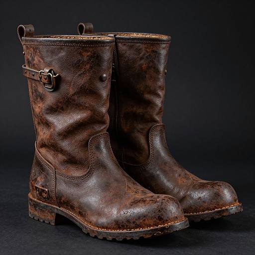Hyper-Realistic Slavic Rusty Iron Boots