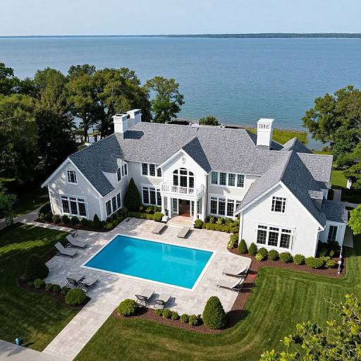 Aerial View of Michael Jordan’s Lakeside Estate