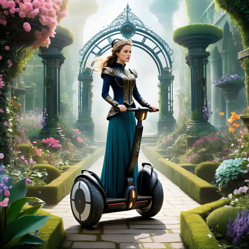 Clockwork Princess on a Magical Segway