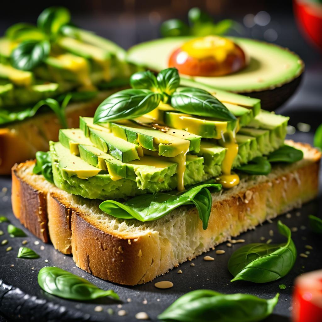 Vibrant HDR Macro of Avocado Toast