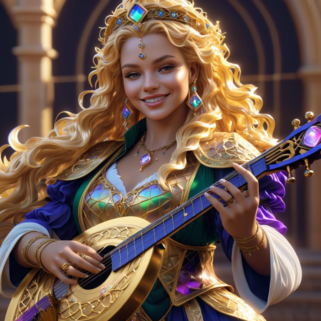 Stunning Hyper-Detailed Female Bard Artwork