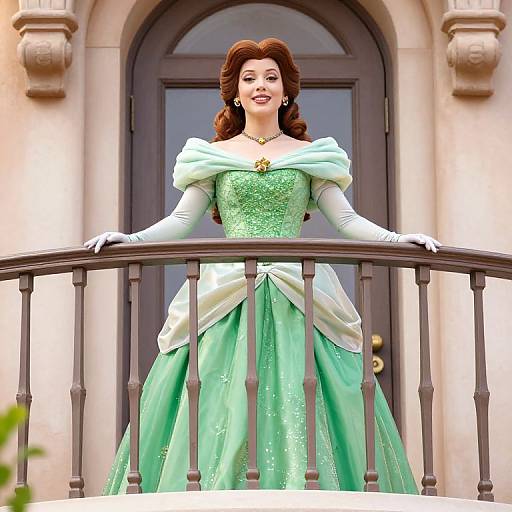 Jasmine-Inspired Princess in Green Dress