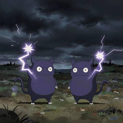 Thunder Yokai in Stormy Hills