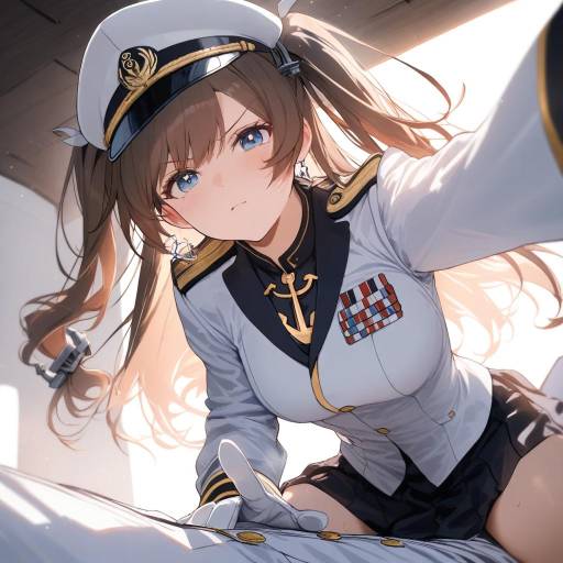 Determined Admiral Under Morning Glow