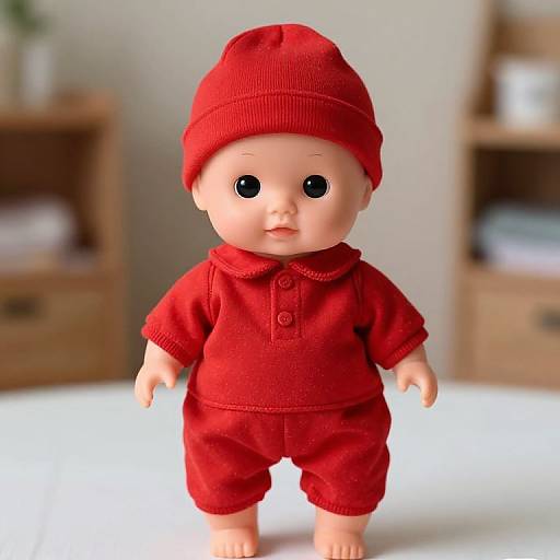 Baby Doll in Red Outfit