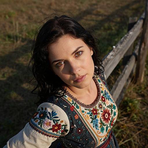 Bird's-Eye Portrait of Eastern European Woman