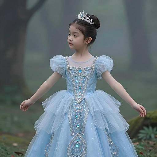 Whimsical Princess in Enchanted Forest