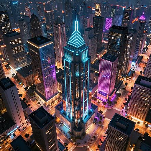 Futuristic Cyberpunk AI Cityscape