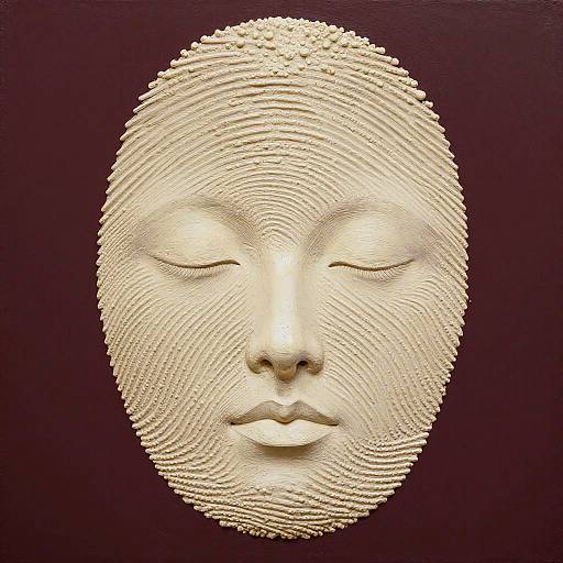 Hyperrealistic Fingerprint Woman Portrait