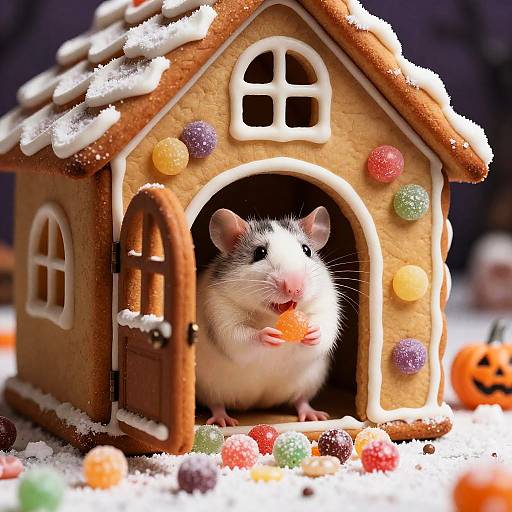 Enchanted Candy Gingerbread Rat Feast