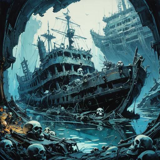 Cinematic Portrait of a Sunken Wreck