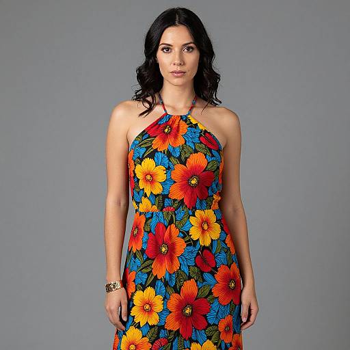 Portrait of Woman in Floral Dress