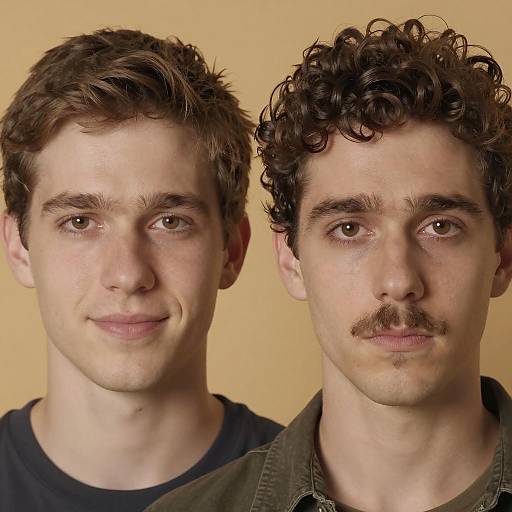 Two Men Portrait with Warm Background