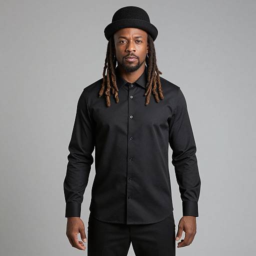 Dreadlocked Man in Stylish Hat