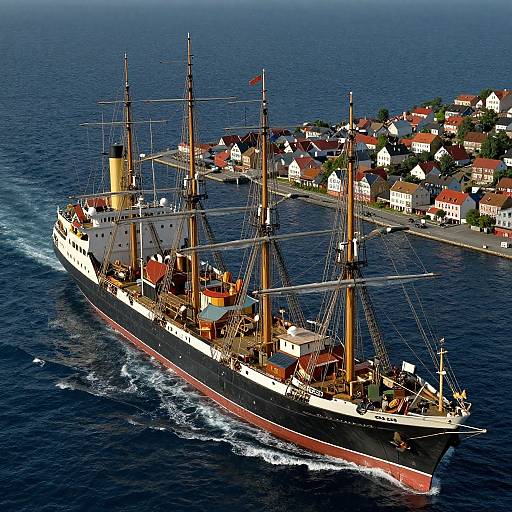 Intricate Ship-Borne Town Fantasy