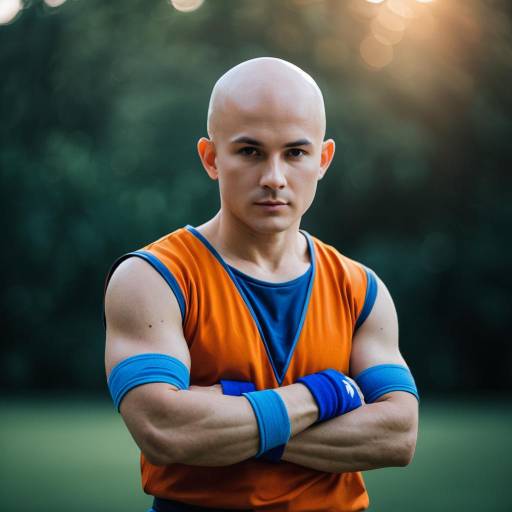 Krillin Cosplay Costume with Cinematic Lighting