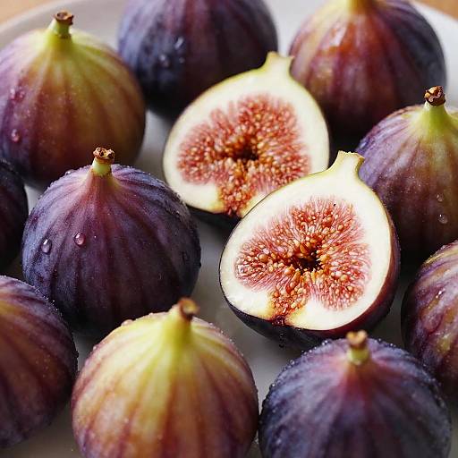 Close-Up of Fresh Colorful Figs