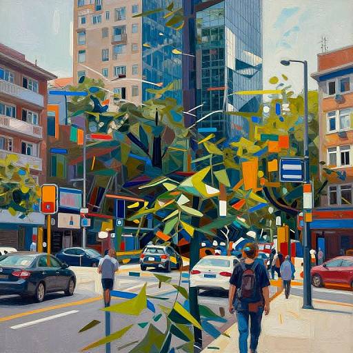 Urban Forest Abstract Fusion Art