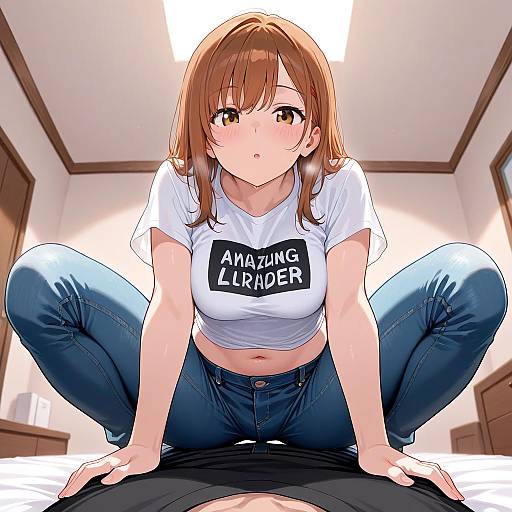 Casual Couple on Bed POV