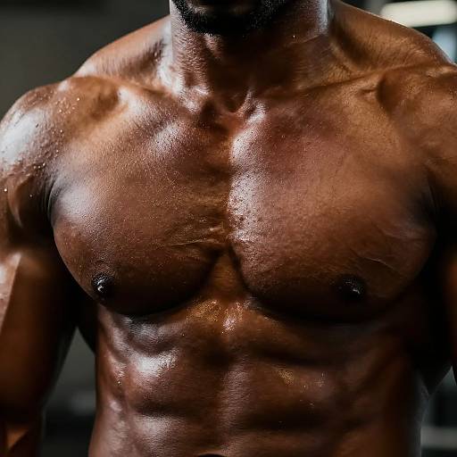 Hyper-Realistic African Bodybuilder Torso