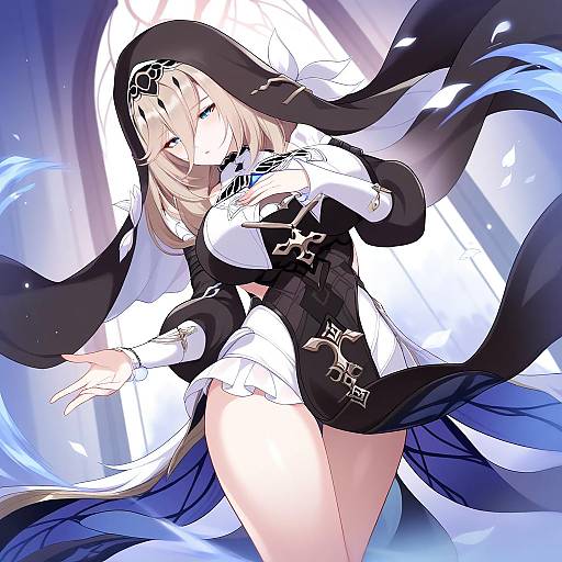 Illustration of Aponia (honkai impact), honkai (series) in the style of Komi zumiko