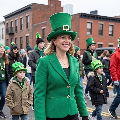 Festive St. Patrick's Day Parade Scene