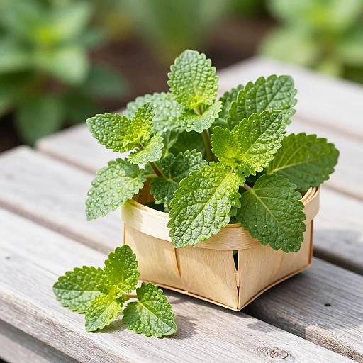 Bright Crisp Lemon Balm Herb Photo