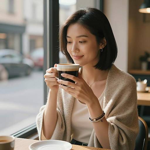 Cozy Coffee Moment in Urban Café