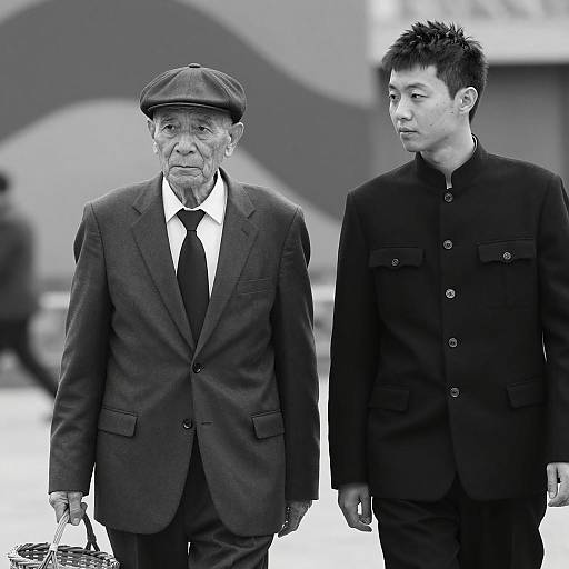 Timeless Walk: A Black and White Capture