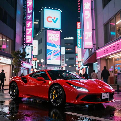 Midnight Neon Tokyo: Ferrari F8 Rush