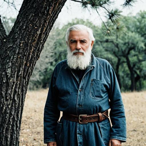 Older Man with White Beard Outdoors