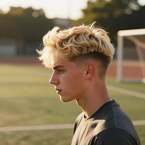 Blonde Fade on Young Athletic Male
