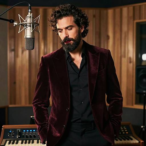 Vintage Studio Portrait of Stylish Man