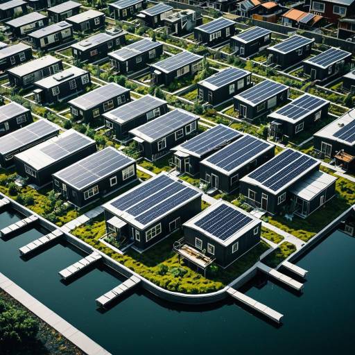 Futuristic Suburban Oasis in Cyberpunk Style