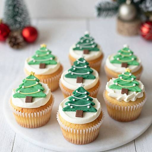 Holiday Christmas Tree Cupcake Design