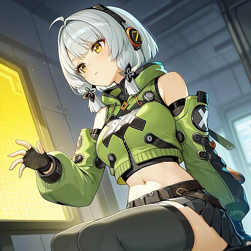 Illustration of Anby demara, zenless zone zero in the style of Kotatsu kaya