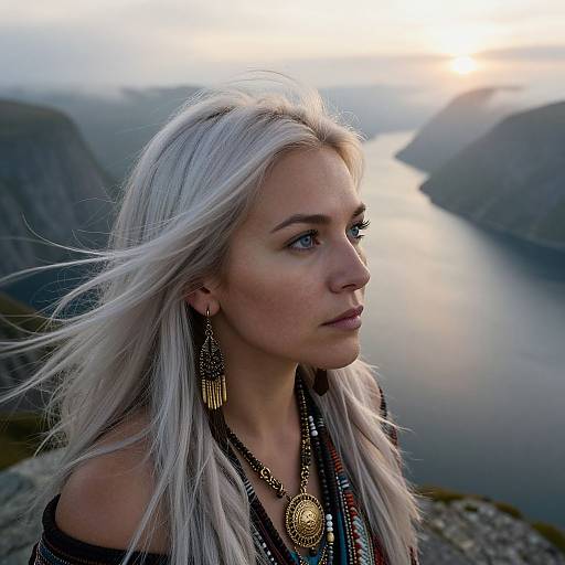 Photorealistic Native American Woman Portrait