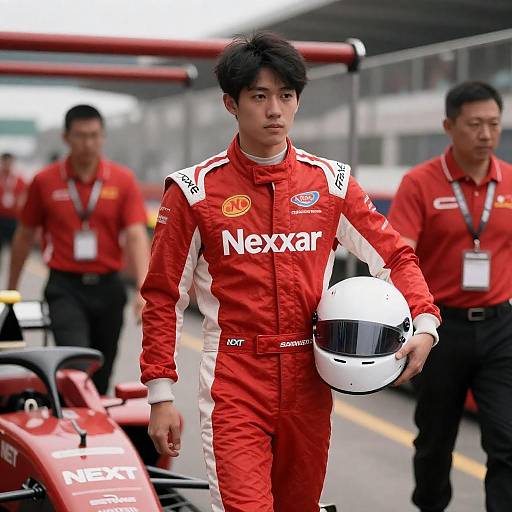 Male Race Car Driver in Action