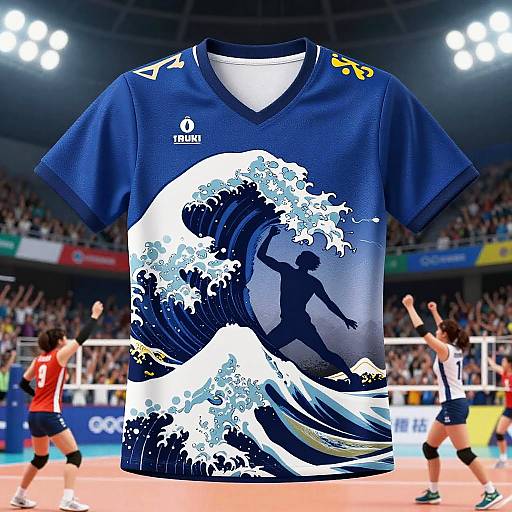 Vibrant Blue Yuki Ishikawa Jersey Design