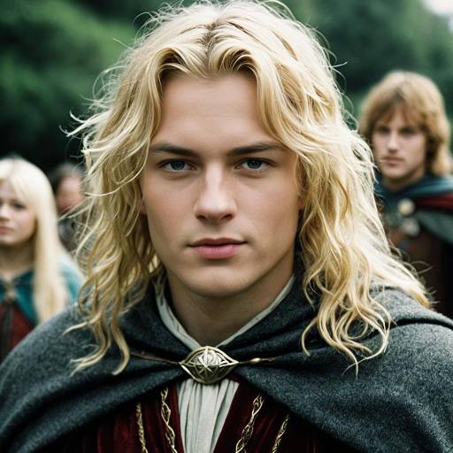 Medieval Blonde Man in Cloak
