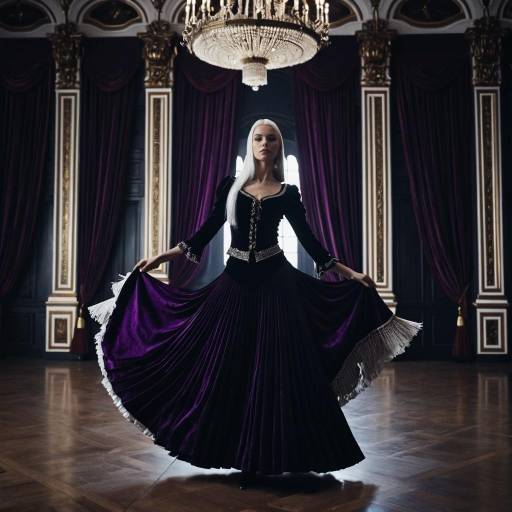 Elegant Flamenco Dance in Baroque Ballroom